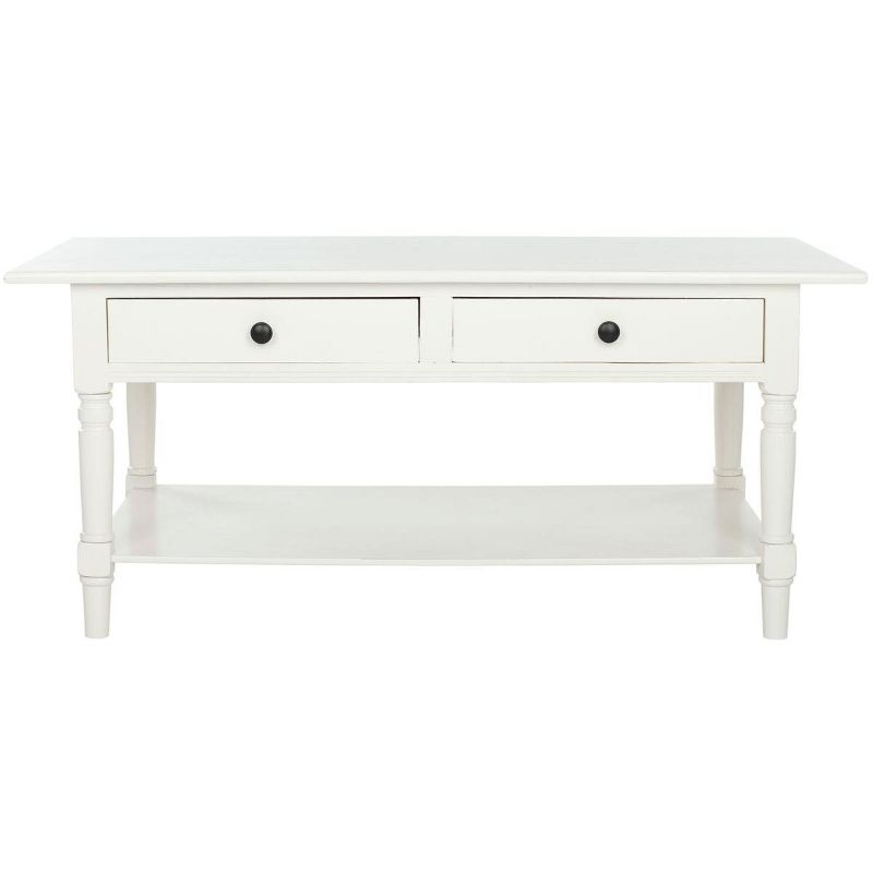 Boris Coffee Table - Distressed Cream - Safavieh