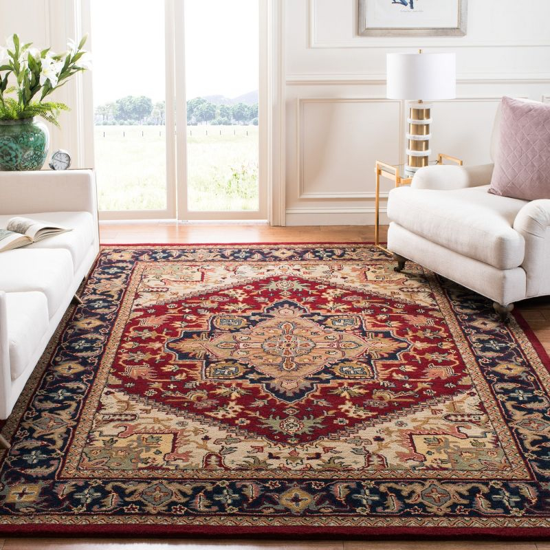 Heritage HG625 Handmade Area Rug - 7'6"x9'6" - Red - Safavieh