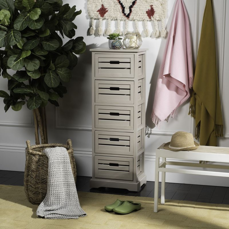 Samara 5 Drawer Cabinet - AMH5714 - Vintage Grey - Safavieh Couture