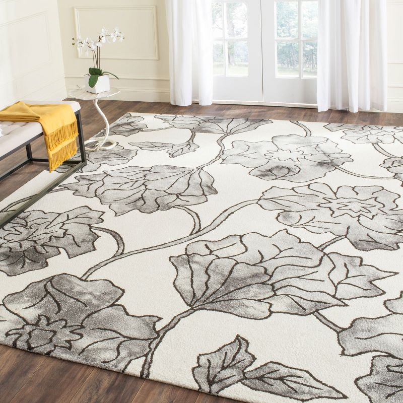 Dip Dye DDY683 Hand Tufted Area Rug - Ivory/Light Grey - 8'x10' - Safavieh.