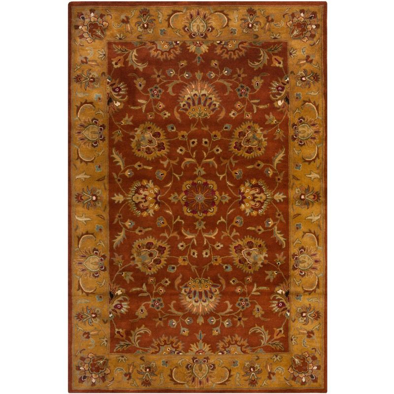 Heritage HG820 Hand Tufted Area Rug - Red/Natural - 6'x9' - Safavieh.