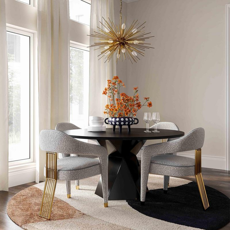 Corralis Performance Boucle Dining Chair Grey 22.8"W x 22.8"D x 31.5"H