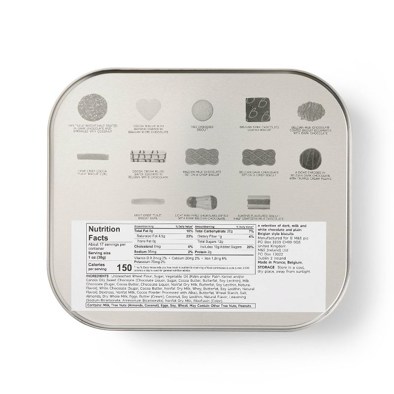 M&S Belgian Chocolate Biscuit Tin - 17.6oz