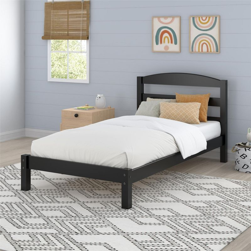DHP Braylon Twin Size Wooden Bed Frame, Black