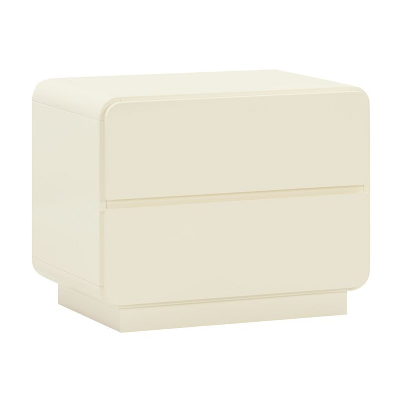 Sagura Nightstand Cream 28"W x 19"D x 22.2"H