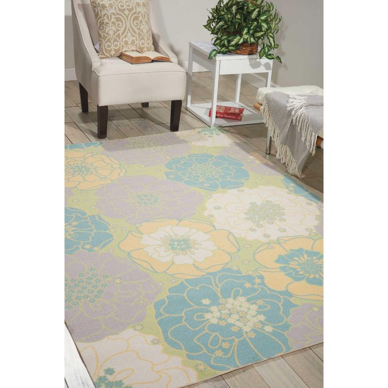 Nourison Home & Garden Green Indoor/Outdoor Area Rug RS021 7'9" x 10'10"