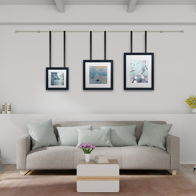 Lavish Home Decorative Modern Square Finials & Hardware- For Home Decor in Bedroom, Living Room & Kitchen- 66-120-Inch (Gray)