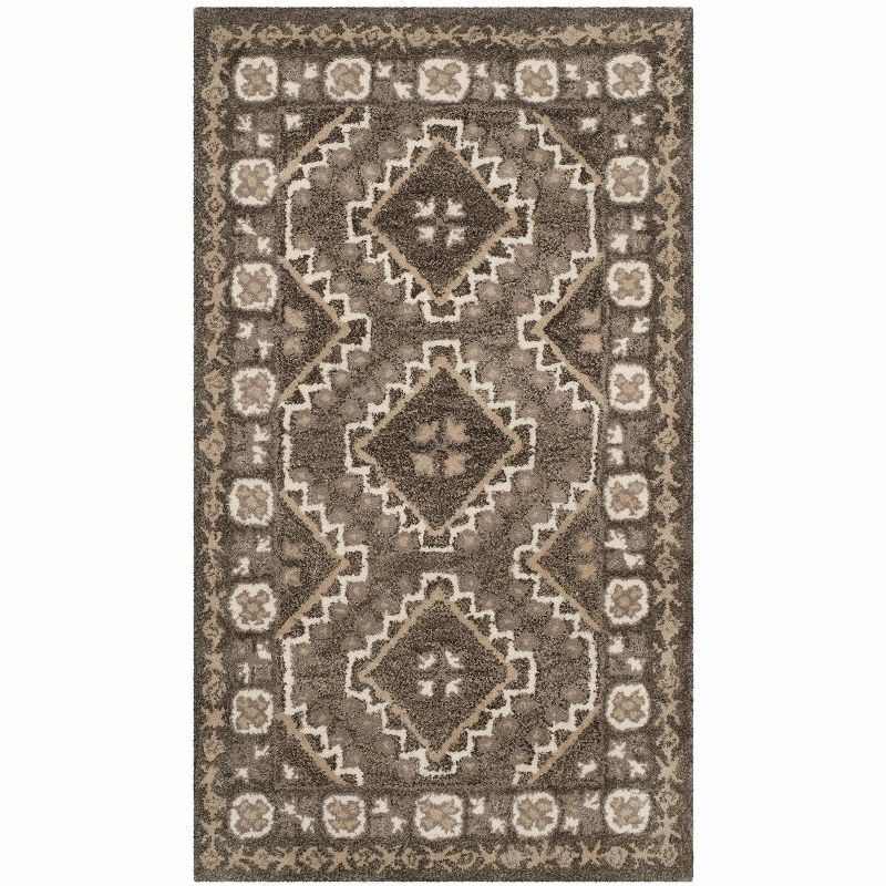 Bella BEL672 Hand Tufted Accent Rug - Brown/Taupe - 2'6"x4' - Safavieh.