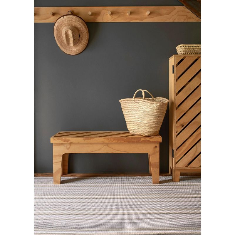 Gradation Ticking Handwoven Cotton Rug