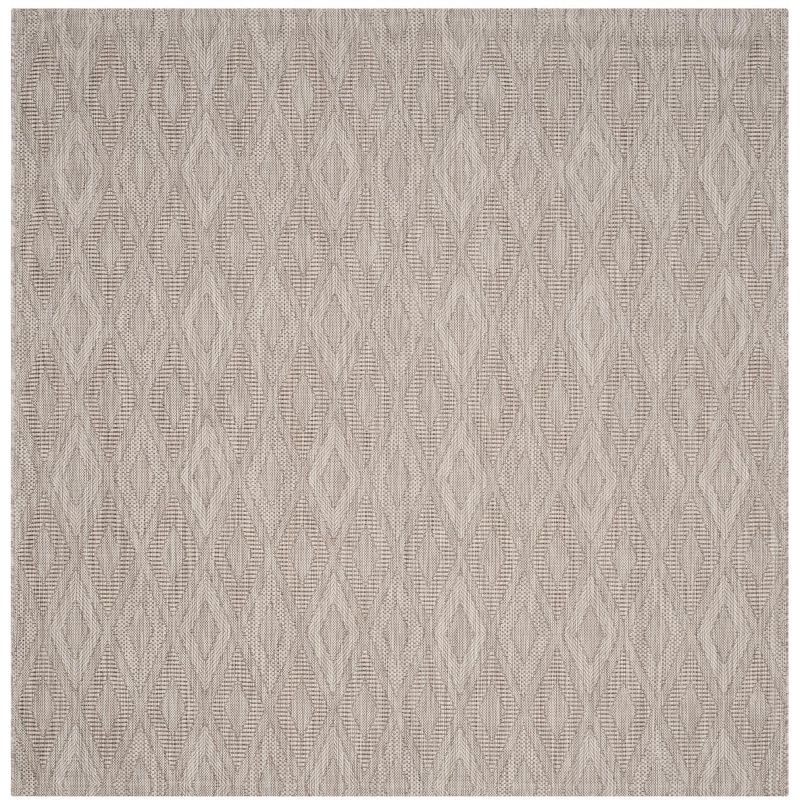 Courtyard CY8522 Power Loomed Indoor and Outdoor Area Rug - Beige/Beige - 6'7"x6'7" - Safavieh