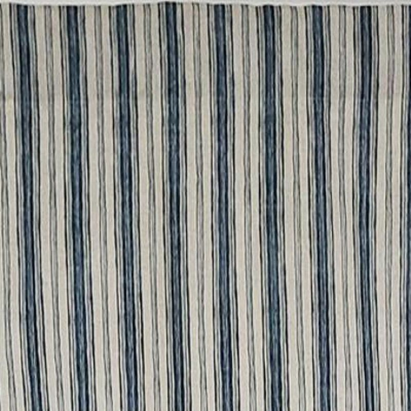 RLF Home Luxurious Modern Design Classic Brunswick Stripe Regal Style Window Valance 50" x 17" Denim