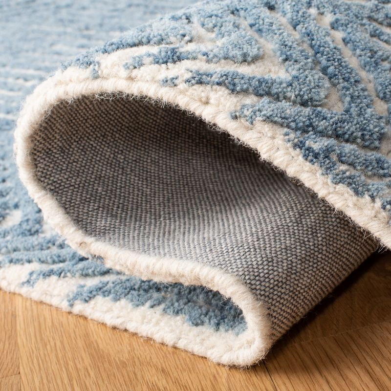 Metro MET401 Hand Tufted Area Rug - Blue/Ivory - 6'x6' - Safavieh.