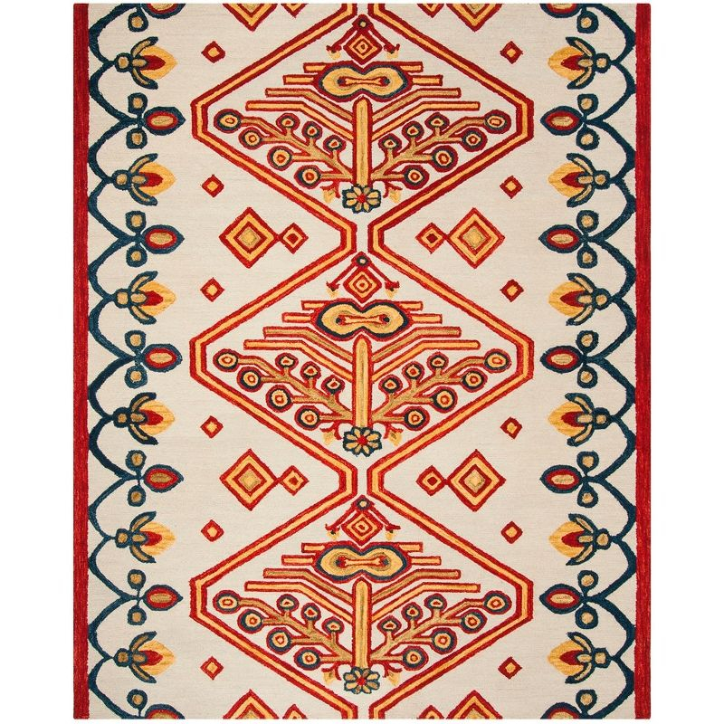 Aspen APN703 Hand Tufted Area Rug - Ivory/Multi - 8'x10' - Safavieh.