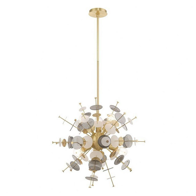 Livex Lighting Circulo 6 - Light Chandelier in  Satin Brass