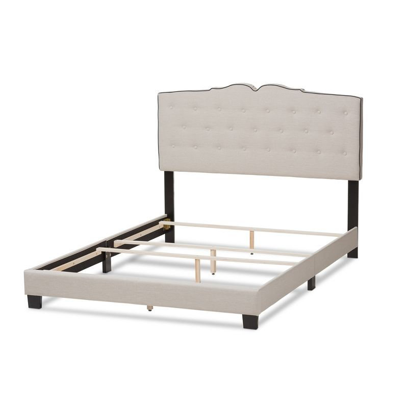 Full Vivienne Modern Bed with Headboard & Box Spring Support - Baxton Studio