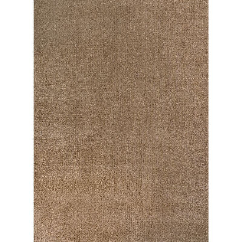 JONATHAN Y Twyla Classic Solid Low-Pile Machine-Washable Brown 4 ft. x 6 ft. Area Rug