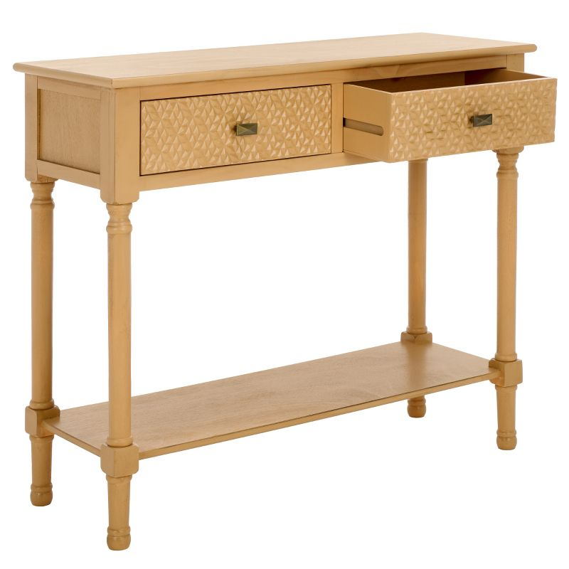 Halton 2 Drawer Console Table - Camel - Safavieh