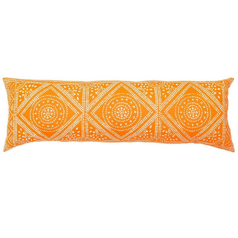 Valenti Pillow - Orange/White - 12"X36" - Safavieh