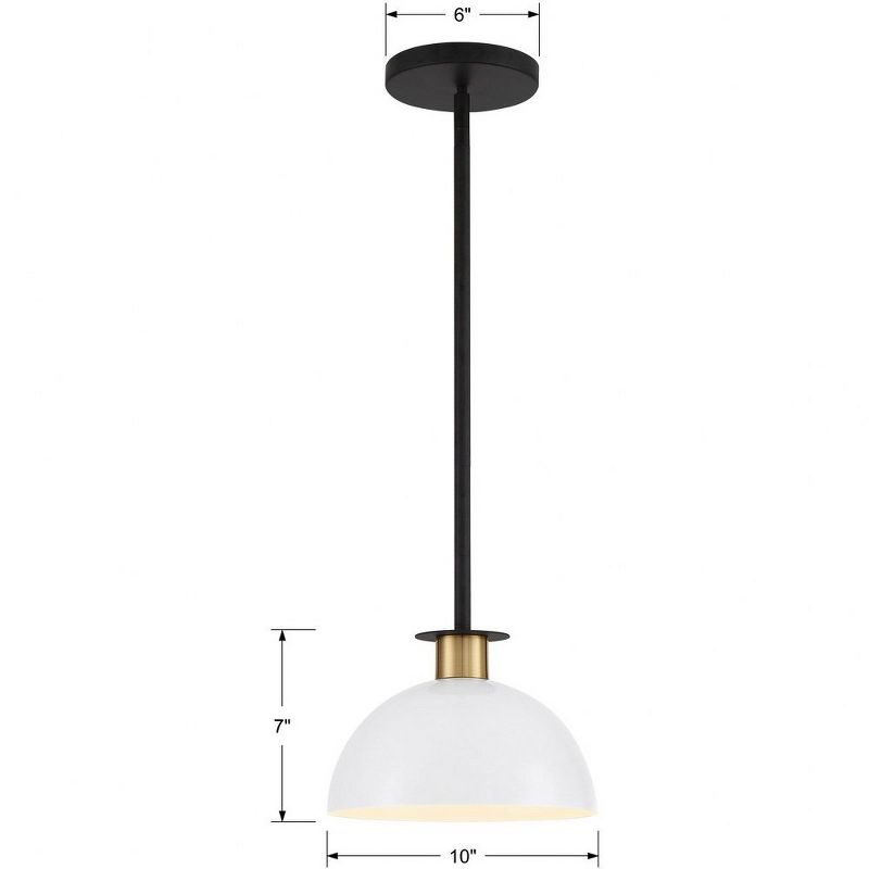 Crystorama Lighting Gigi 1 - Light Pendant in  Matte Black/Aged Brass