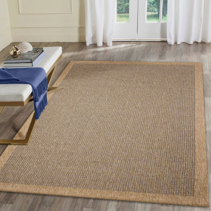 Liora Manne Sahara Texture Border Indoor/Outdoor Rug Navy 7'10" x 9'10"
