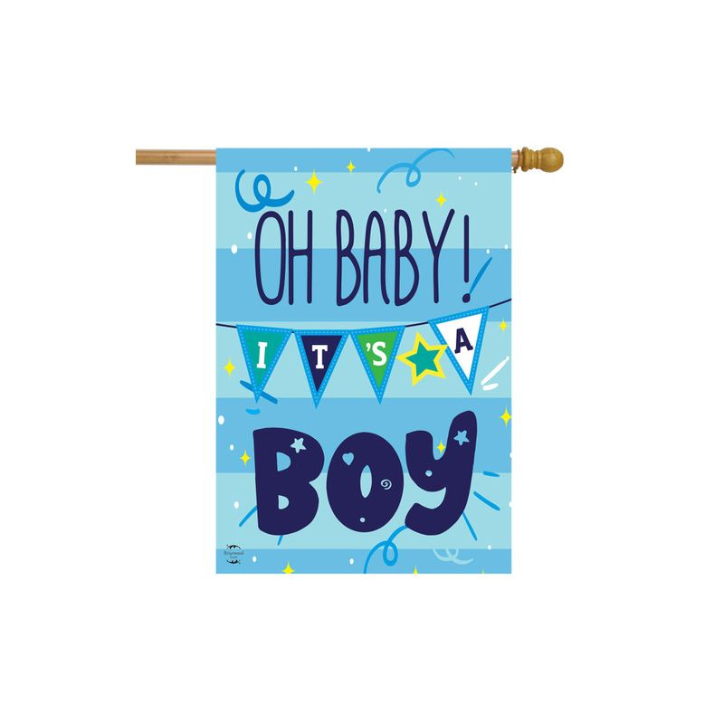 Baby Boy Double-Sided House Flag 28" x 40" Briarwood Lane
