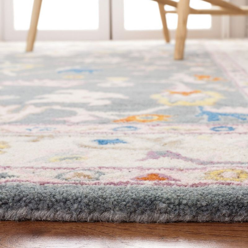 Anatolia AN513 Hand Tufted Area Rug  - Dark Grey/Ivory - 6'x6' - Safavieh.