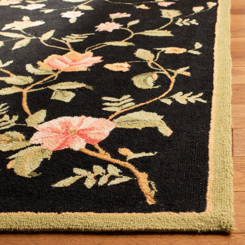 Chelsea HK263 Handmade Runner Rug - 2'6"x10' - Black - Safavieh