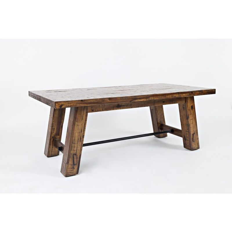Jofran, Cannon Valley Rustic Distressed Industrial Trestle 50" Coffee Table - Gray