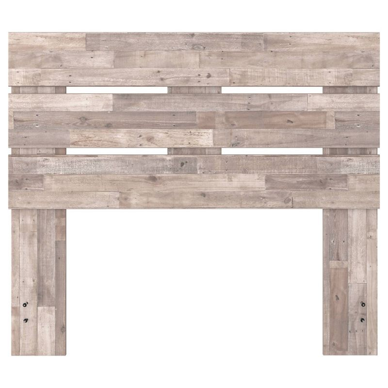 Full Neillsville Panel Headboard Whitewash: Beach Chic Urban Style - Signature Design by Ashley