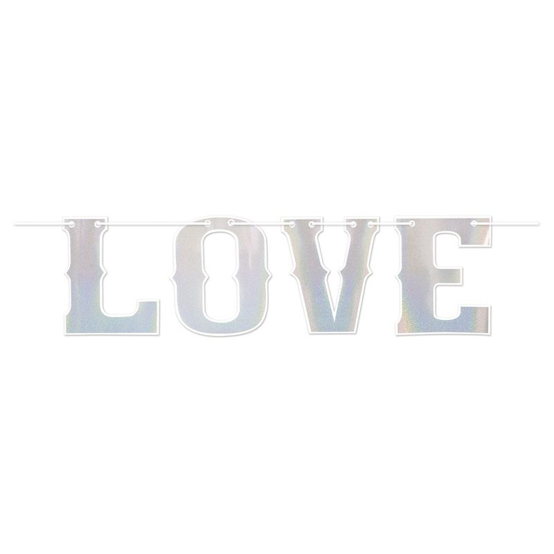 Beistle Love  Streamer, 14.25" x 6', (1/Pkg) Multicolored