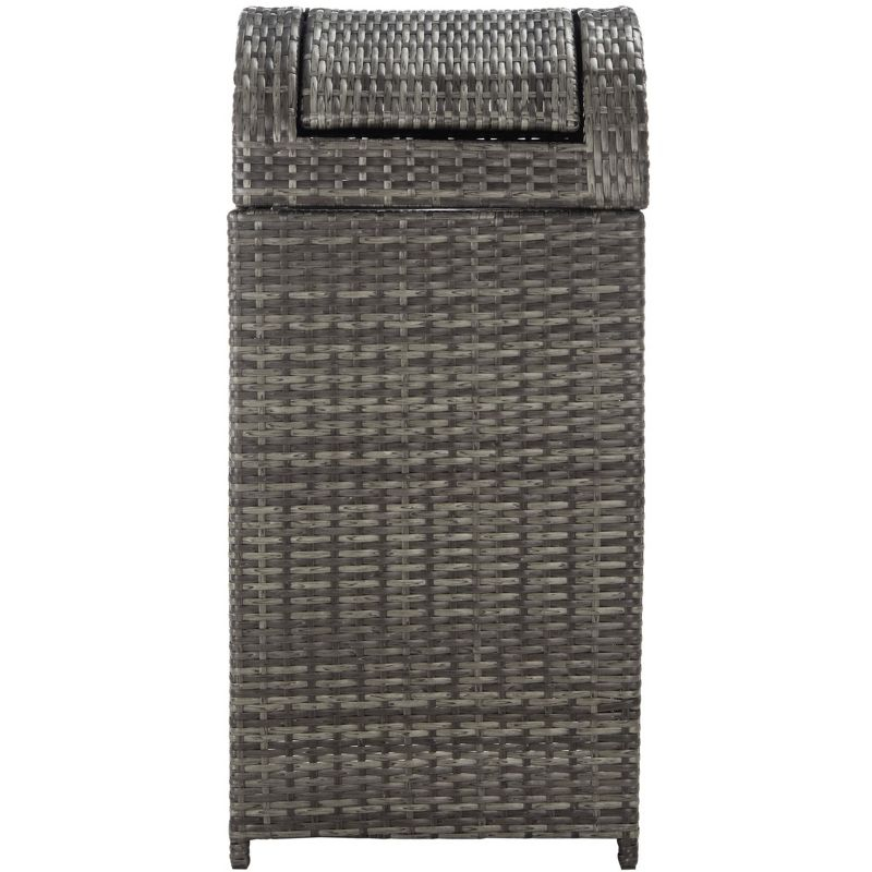 Serapis Outdoor Trash Can - Grey Brown - Safavieh