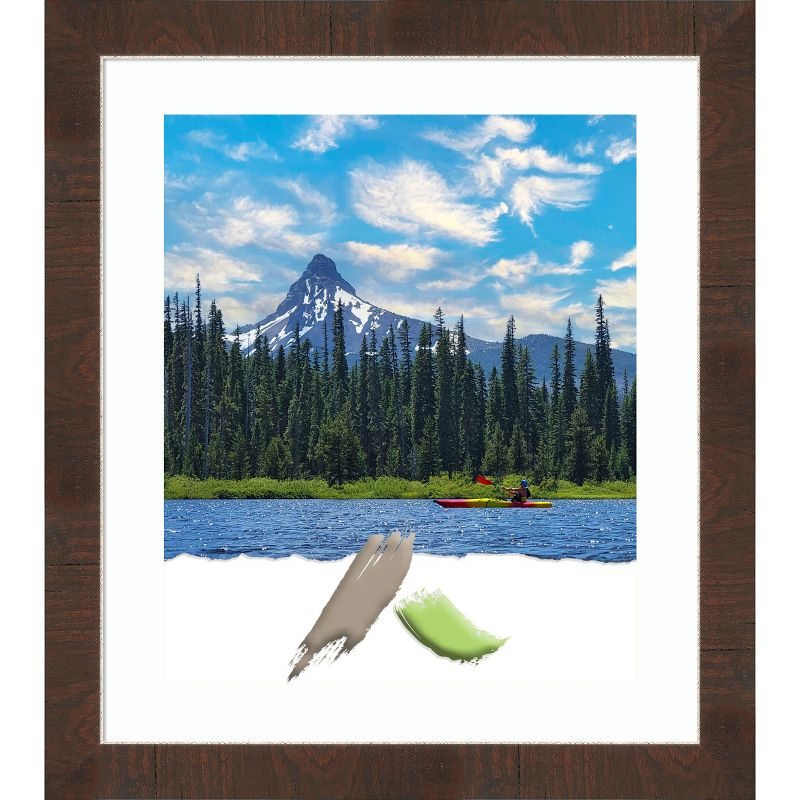 Amanti Art Wildwood Brown Narrow Picture Frame Opening Size 20x24 in. (Matted To 16x20 in.)