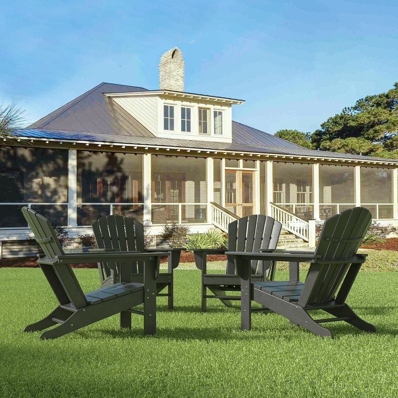 WestinTrends Dylan HDPE Outdoor Adirondack Chair (Set of 4), Gray