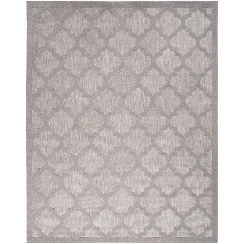 Nourison Easy Care 9' x 12' Silver Grey Indoor/Outdoor Rug