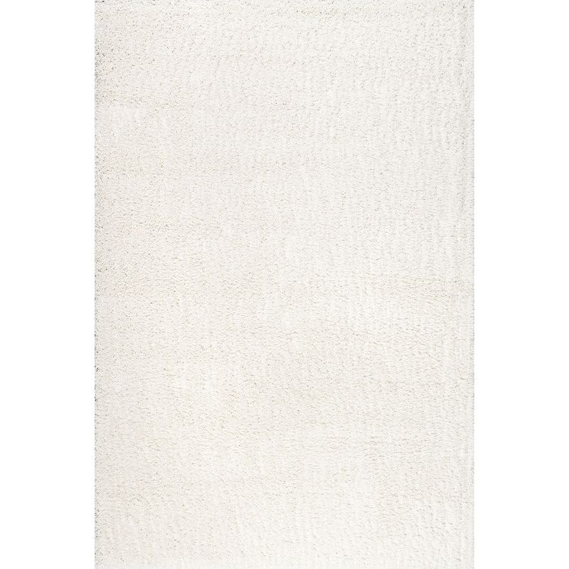 Nuloom Marleen Solid 2x3 Accent Shag Indoor Area Rug for Living Room Bedroom Dining Room Nursery Entryway, Off White