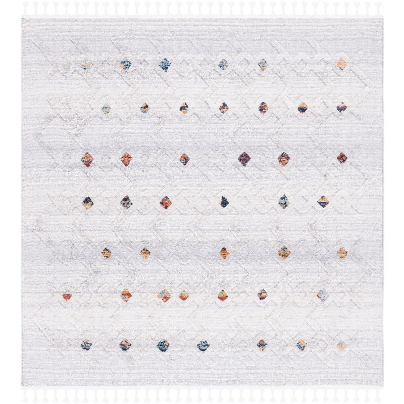 Marrakesh MRK568 Power Loomed Area Rug - Grey/Light Grey - 6'7"x6'7" - Safavieh.