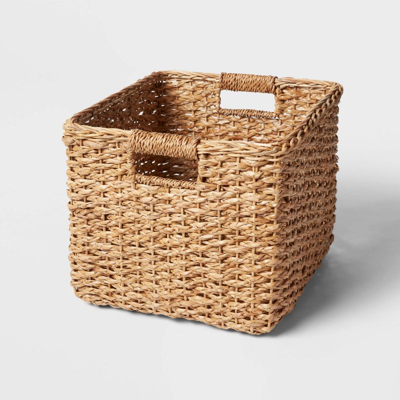 Large Braided Seagrass Crate - Brightroom™: Handwoven Storage Basket, 13"x14.25"x11", Rectangle, Spot Clean, Nest Certified