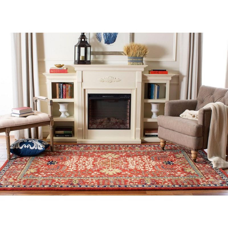 Antiquity AT64 Hand Tufted Area Rug - Red/Multi - 8'x10' - Safavieh.