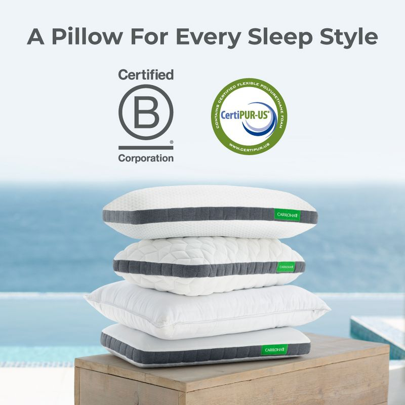 Cariloha Luxurious Cooling Geltop Pillow | King |White | 38"x20" | Viscose Material | Naturally breathable, Hypoallergenic, and Moisture wicking