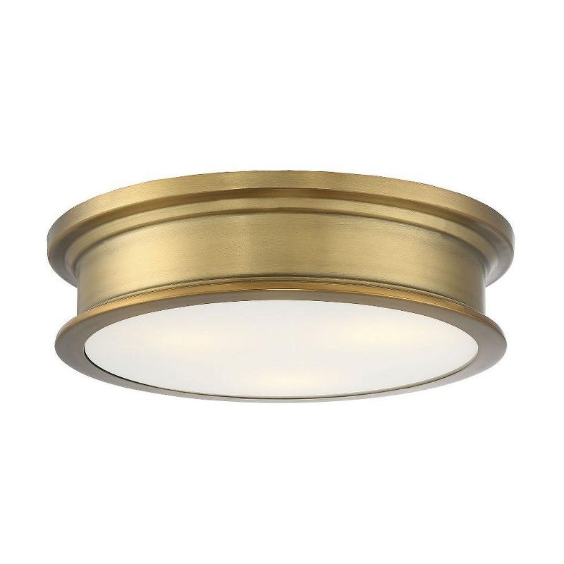 Savoy House Watkins 3 - Light Flush Mount in  Warm Brass