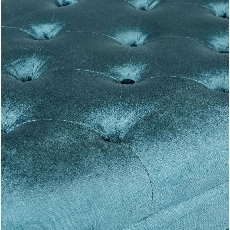 Abrosia Tufted Bench - Cyan - Safavieh
