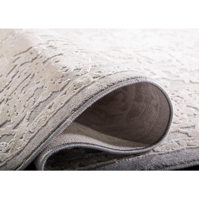 Reflection RFT665 Power Loomed Indoor Area Rug - Light Grey/Cream - 6'7"x6'7" - Safavieh.