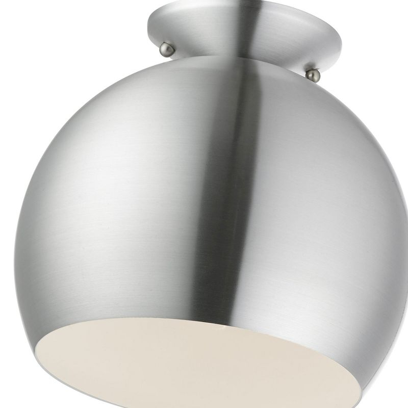 Livex Lighting Piedmont 1 - Light Semi-Flush Mount in  Brushed Aluminum