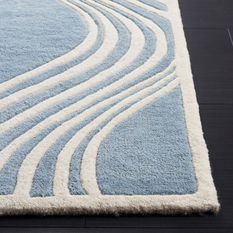 Chatham CHT758 Hand Tufted Accent Rug Blue / Ivory 2' X 3' - Safavieh.