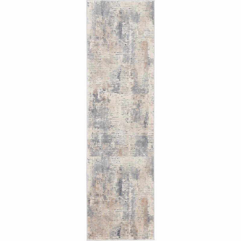 Nourison Rustic Textures Painterly Indoor Rug Beige/Grey 2'2" x 7'6"
