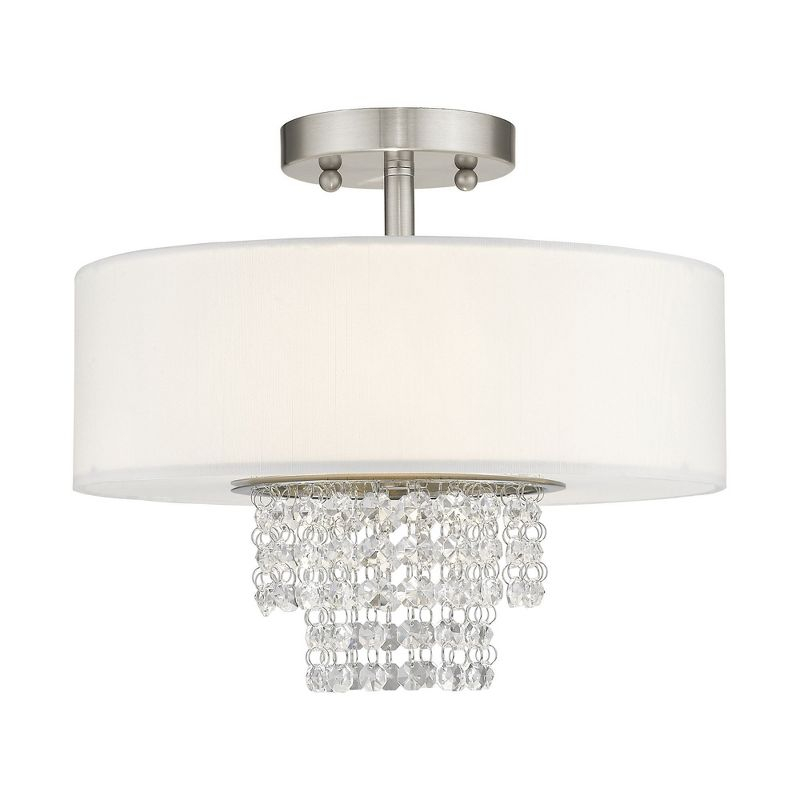 Livex Lighting Carlisle 2 - Light Semi-Flush Mount in  Brushed Nickel