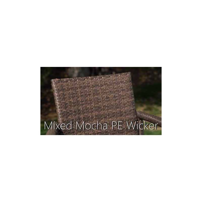 Delfina 2pk Wicker Barstool - Mix Mocha - Christopher Knight Home: UV & Weather-Resistant, Powder-Coated Frame