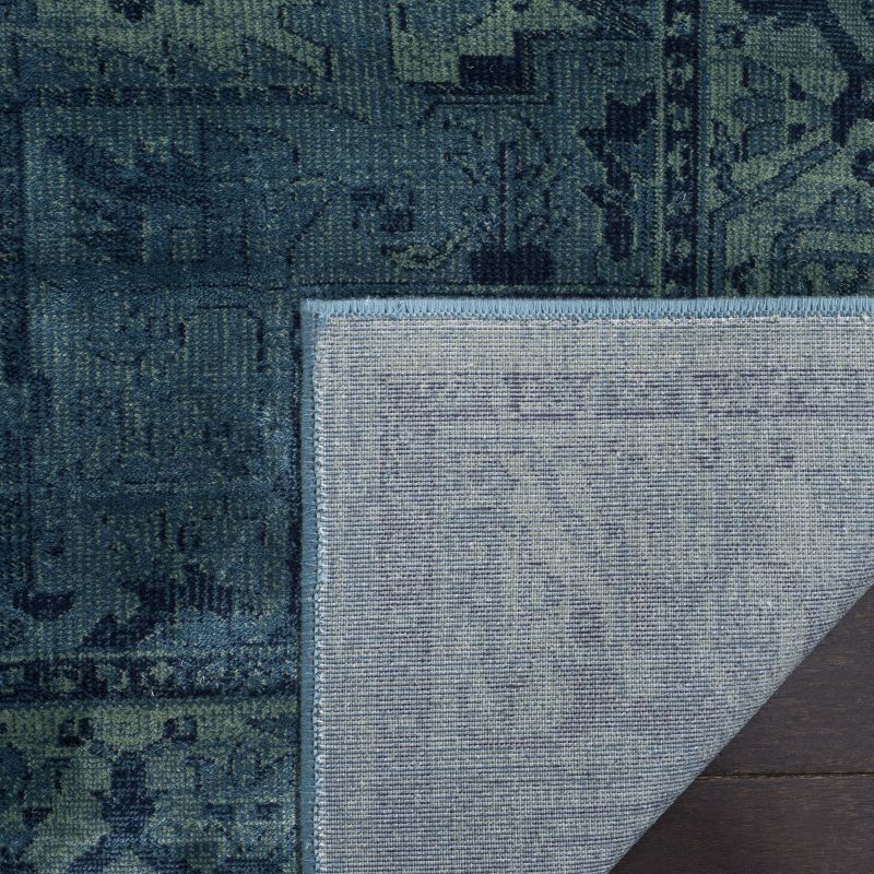 Vintage VTG114 Power Loomed Indoor Skid-Resistant Area Rug - Turquoise - 5'3"x7'6" - Safavieh