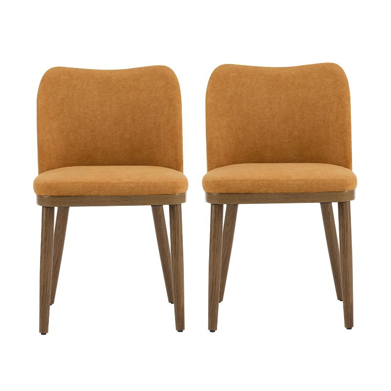 Christopher Knight Home Aviana Fabric Upholstered Dining Chairs (Set of 2), Ginger