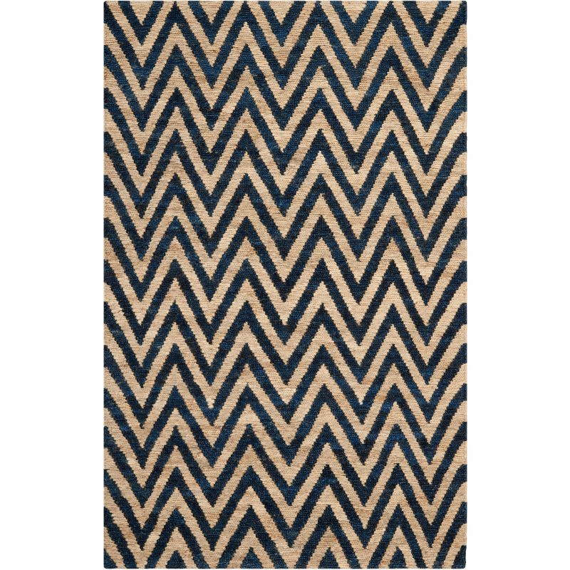 Organica ORG515 Hand Knotted Area Rug - Blue/Natural - 5'x8' - Safavieh.